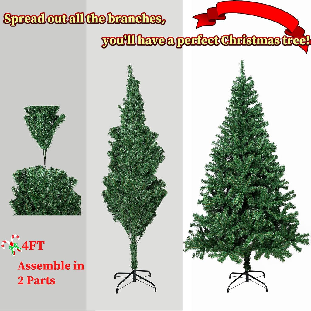 4Ft Premium Artificial Christmas Tree with 240 LED Multicolor