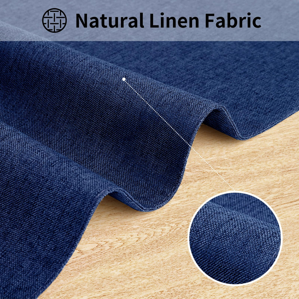 Cloth Placemats, Set of 6 Heat-Resistant Cotton Linen Blend Double Layered Machine Washable Place Mats, Wrinkle Free