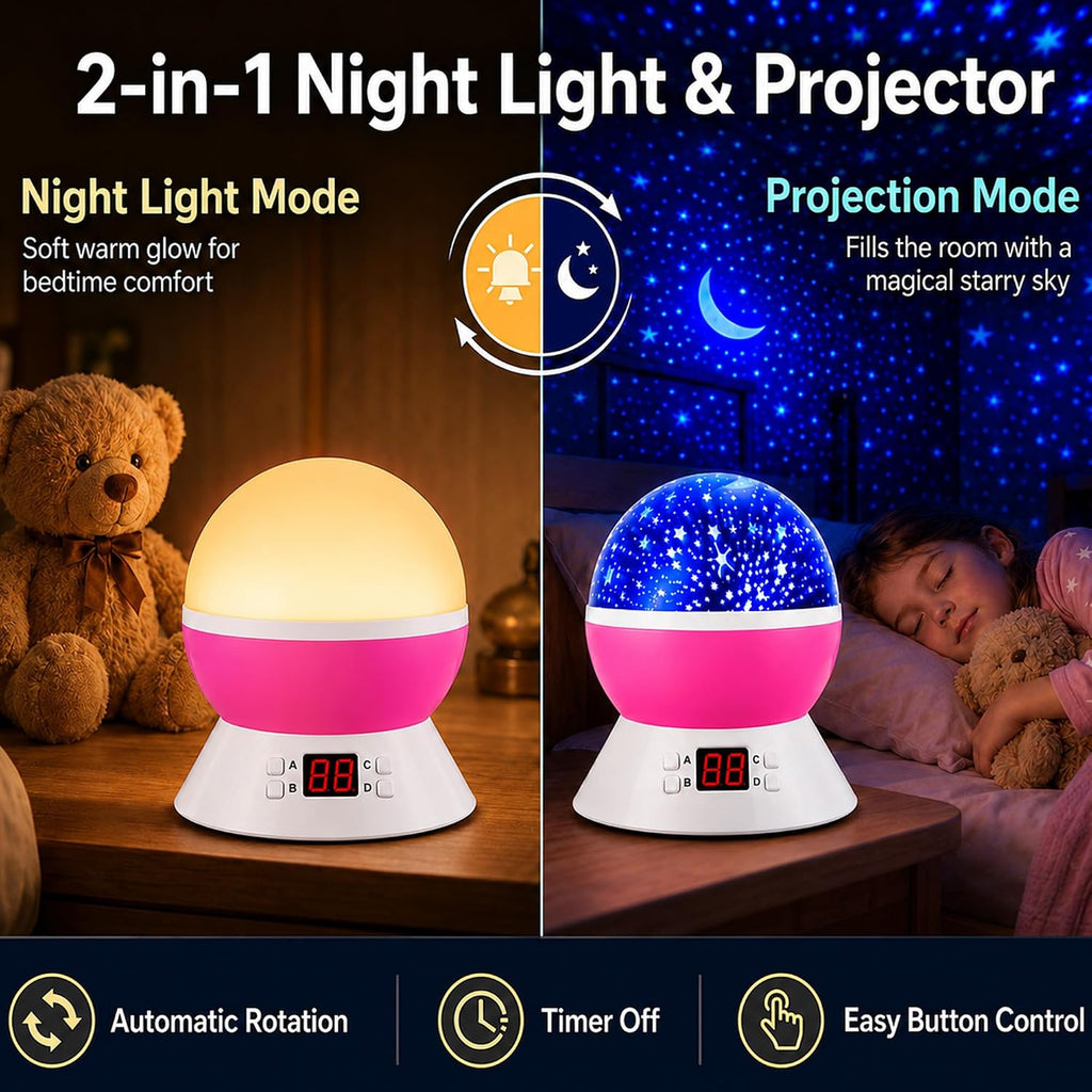 Unicorn Star Projector for Kids | Stars Ceiling Projection for Girls Room