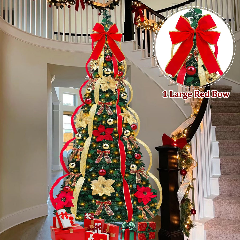 7 FT Prelit Pop Up 250 Warm White LED Lights Xmas Decoration