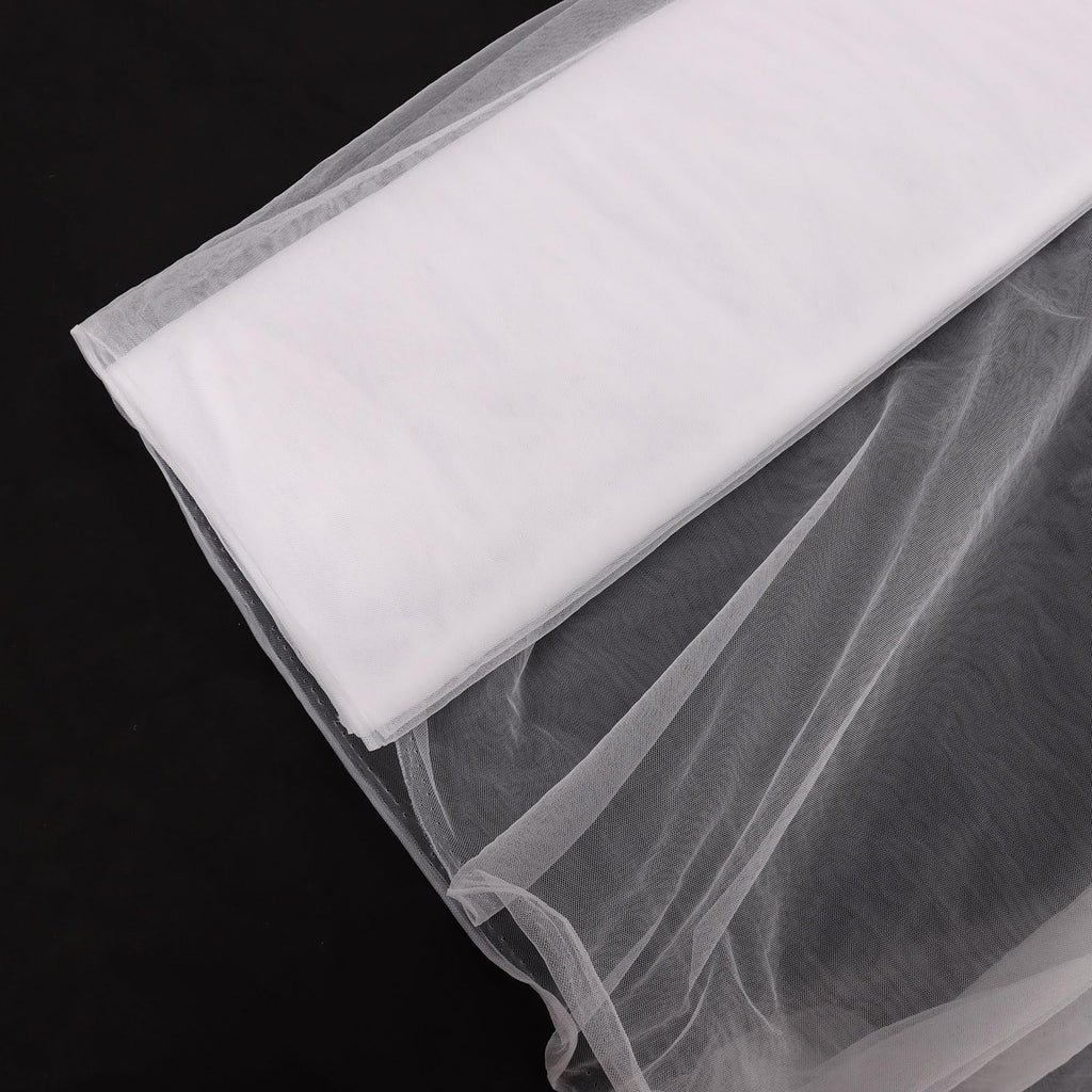 63" x 10 Yards White Tulle Fabric Rolls Bolt for Tutu Tulle Skirt Wedding Arch Drapes Party Backdrop Decor DIY Sewing