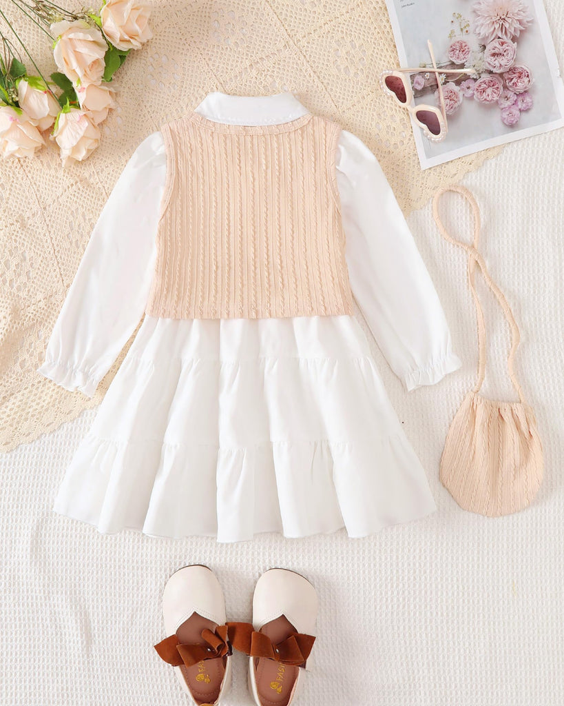 Girl Clothes Toddler White Fall Dresses Outfit For Girls Old