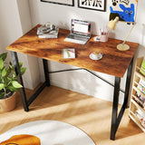 40 Inch Small Computer Office Desk Modern Simple Style Writing Study Work Table Bedroom - Modern Brown