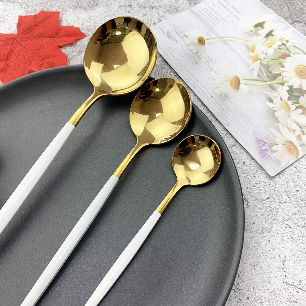 18/10 Silver Silverware Set Stainless Steel Flatware Utensils Set Gold Cutlery Set| 36-Piece Modern Cubiertos