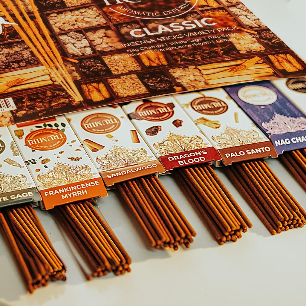 Classic Incense Sticks - Total 120 Insence-Sticks (20 Insense x 6 Inscents) - Inciensos Aromaticos Para La Casa - Set of 120