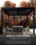 Louvered-Pergola | 10’ x 13’ | Patio Pergolas with Adjustable Roof | Hidden Drainage System | Outdoor