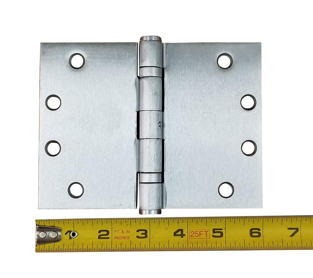 Wide Throw Hinge 180 Degree Satin Chrome 4.5 Inch x 6 Inch 2-Pack
