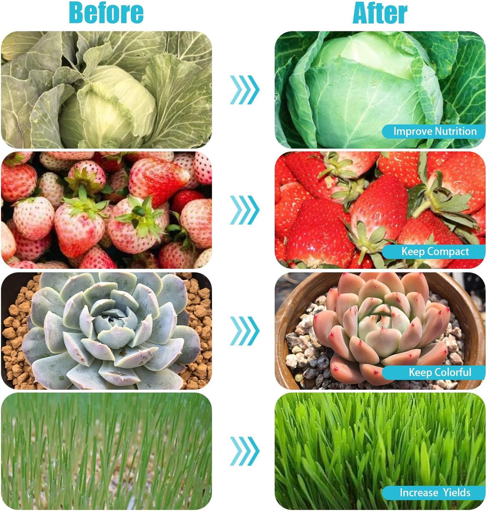 Grow Lights for Indoor Plants, Full Spectrum 4000K, 22W Plant Light Bulb with High PPFD, E27 Base, LED Energy Saving