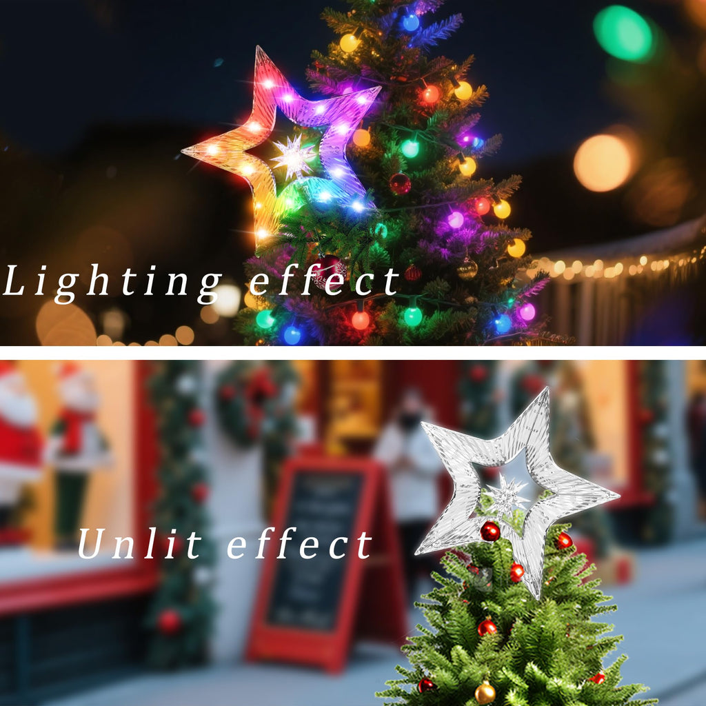 10" 31 LEDs Smart Christmas Tree Star Topper with Lights