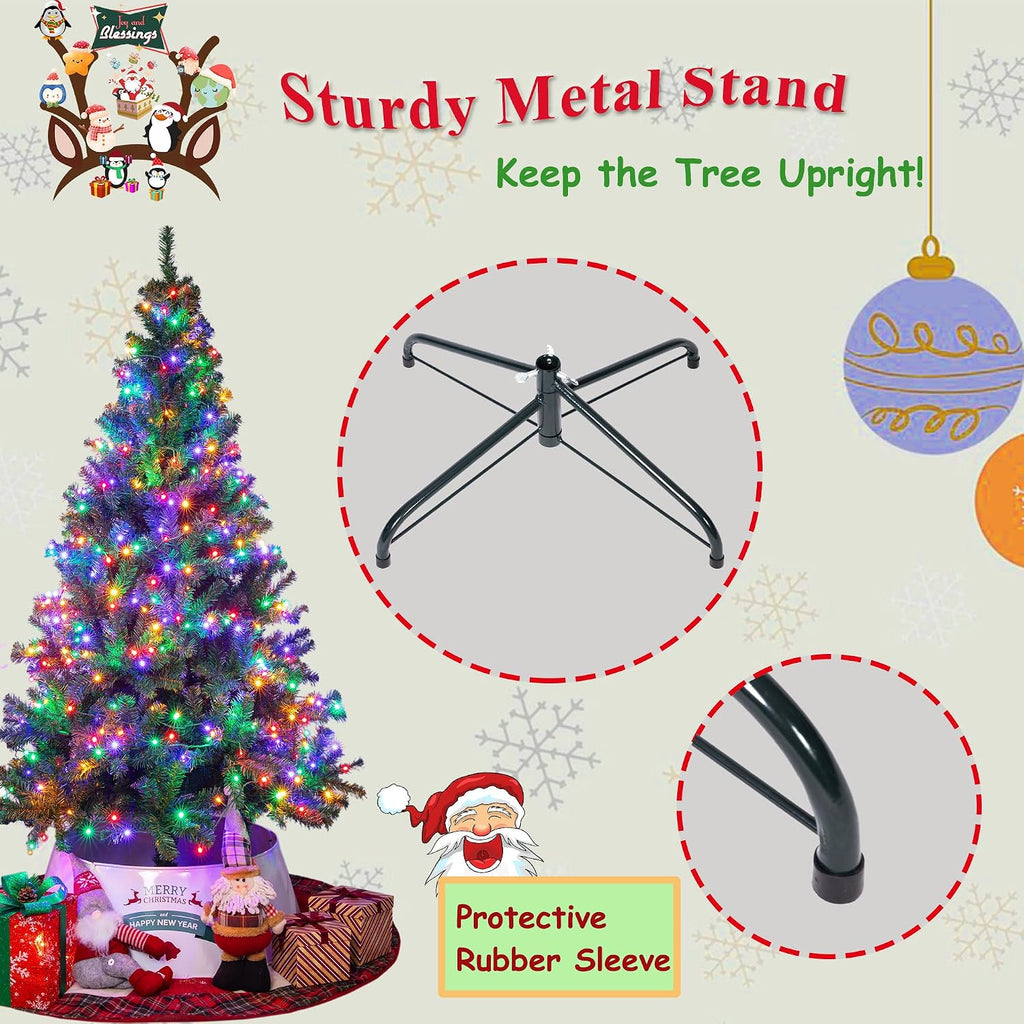 4Ft Premium Artificial Christmas Tree with 240 LED Multicolor