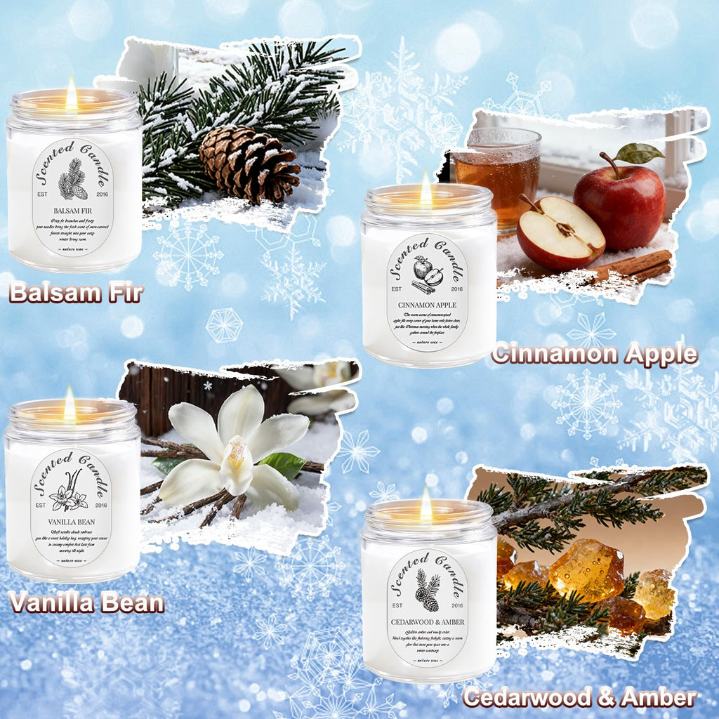 Scented Candles Gift Set, 4 Pack 28oz Soy Wax Aromatherapy Candles