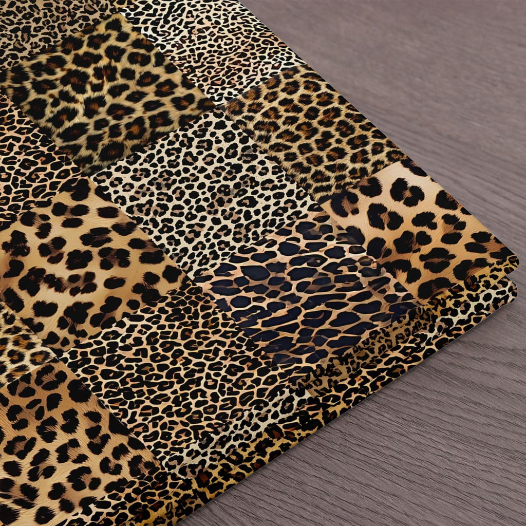 Brown Leopard Print Upholstery Fabric Soft 2 Yards