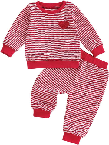 Baby Boy Clothes Toddler Fall Winter Outfit Sweater Toddler Boy Striped Clothes 6 12 2 Pant Set