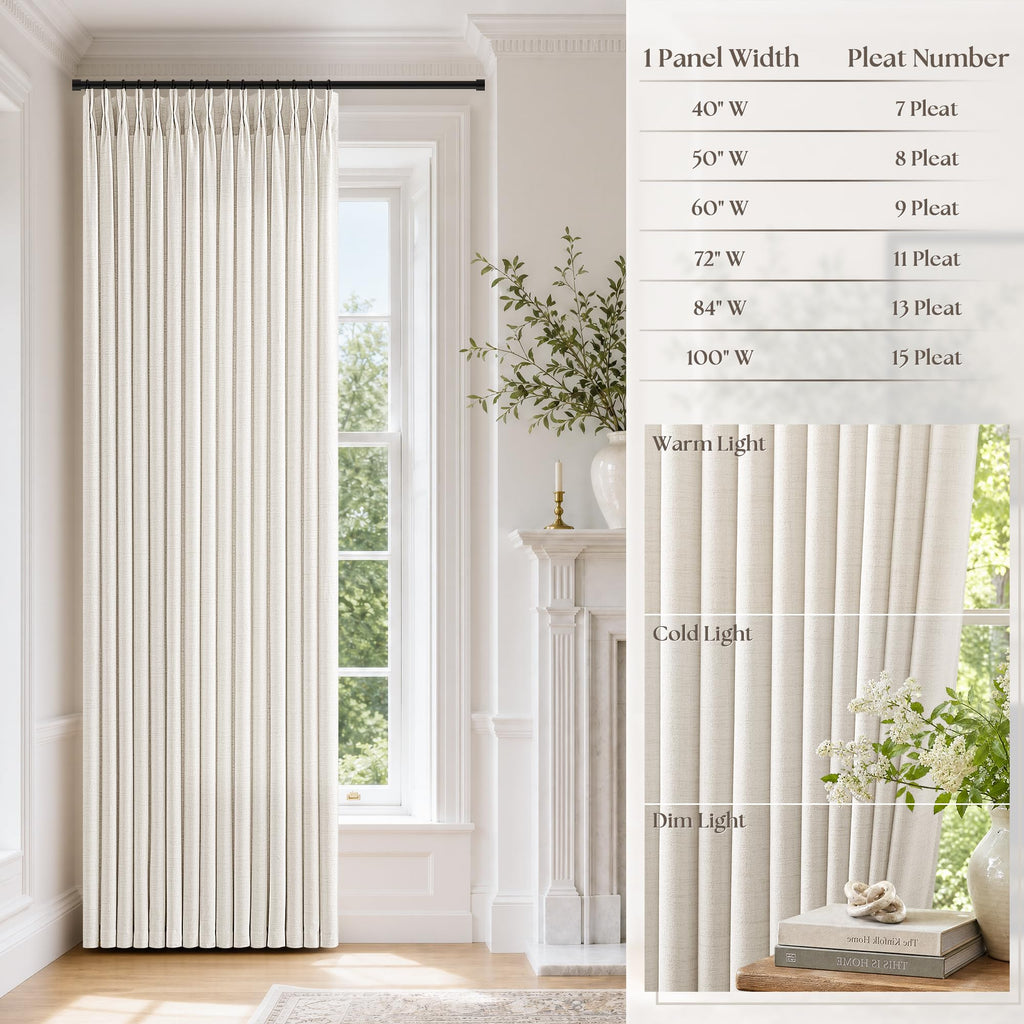 100Wx84L Extra Wide Pinch Pleated Drapes 100 Inch Wide Curtains