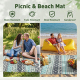 Outdoor Rug Carpet 8x10 Waterproof-Patio Rug Mat Reversible RV Camping Rug Picnic Mat Plastic Straw 