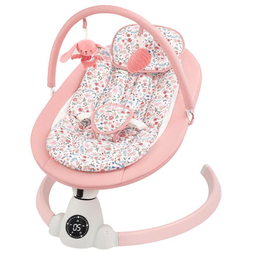 Baby Swing for Infants, Electric Baby Swing with Bluetooth, Portable Infant Swing with 5 Speeds, 10 Songs, 5-Point