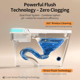 Vipbear Smart Toilet with Bidet Built in, Heated Seat, 4 Cleaning Modes, Child Mode, Warm Dryer & LED Display