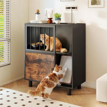 Dog Proof Cat Feeding Station, Cat Feeding Station with Storage