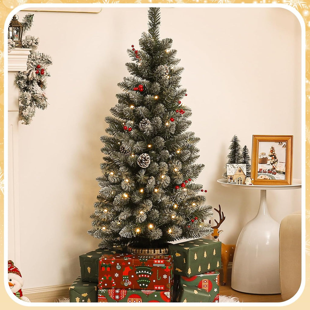 Pre-Lit Christmas Tree s: 4ft with 70 Warm White LEDs