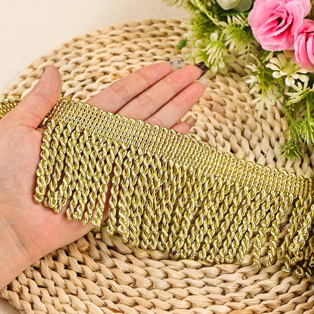 3 Inch Curtain Fringes Bullion Fringe Trim - 6 Yard