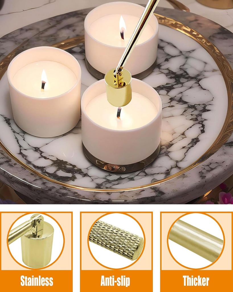 4 in1 Candle Accessory Set with Rechargeable Candle Lighter, Candle Wick Trimmer, Candle Wick Snuffer, Candle Wick