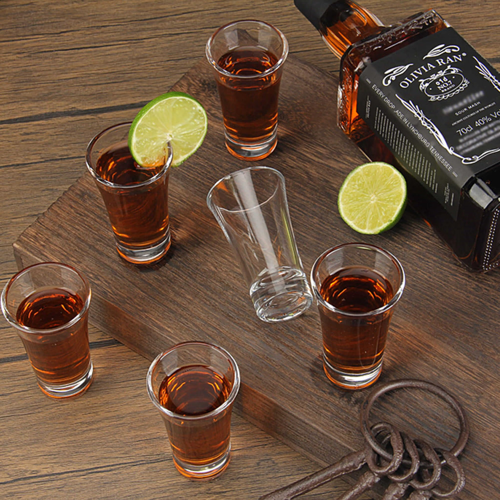 18 Pack 2 oz Shot Glasses, Clear Shot Cups with Heavy Base