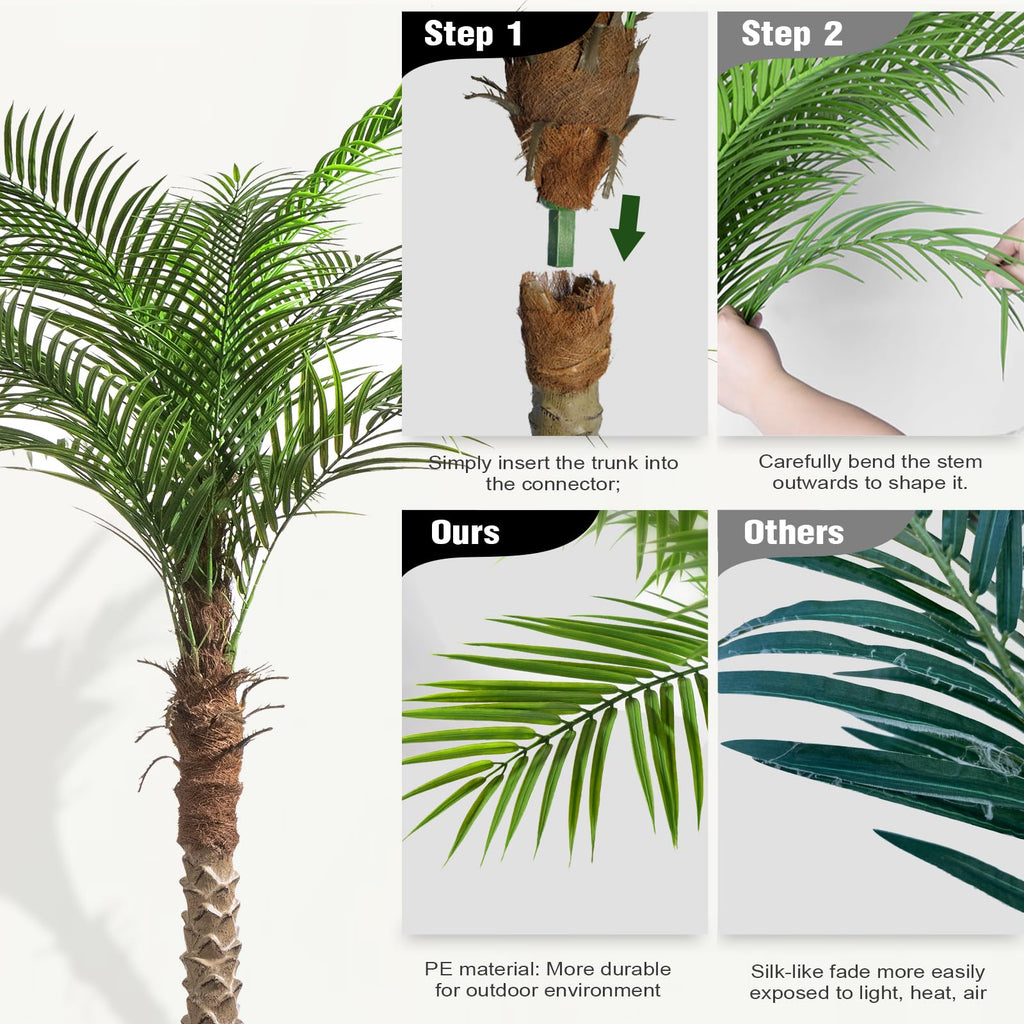 Artificial Phoenix Palm Tree 7ft Tall Outdoor/Indoor Decor