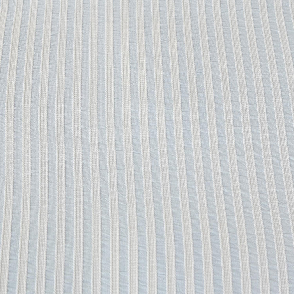 Light Blue Striped Duvet Cover Washed Cotton Jacquard 3 Pieces Bedding White Blue Vertical Ticking Stripes