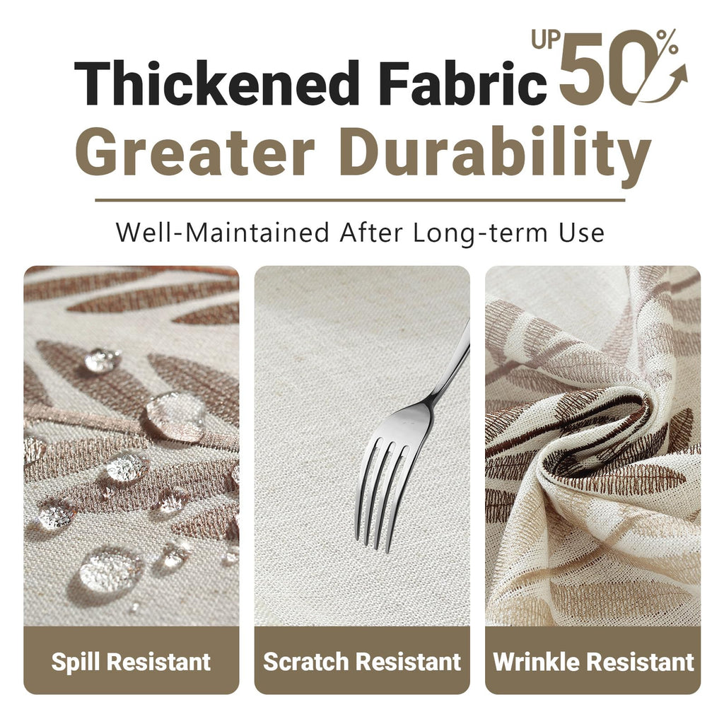 Cotton Linen Waterproof Tablecloth for Dining Table Farmhouse Kitchen Square Table Cloth Coffee Wrinkle Free Cover