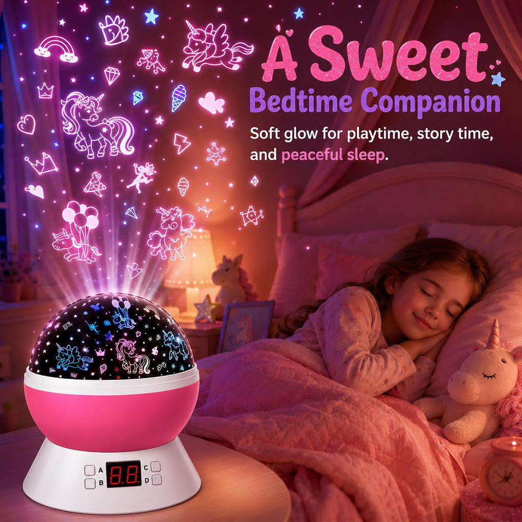 Unicorn Star Projector for Kids | Stars Ceiling Projection for Girls Room