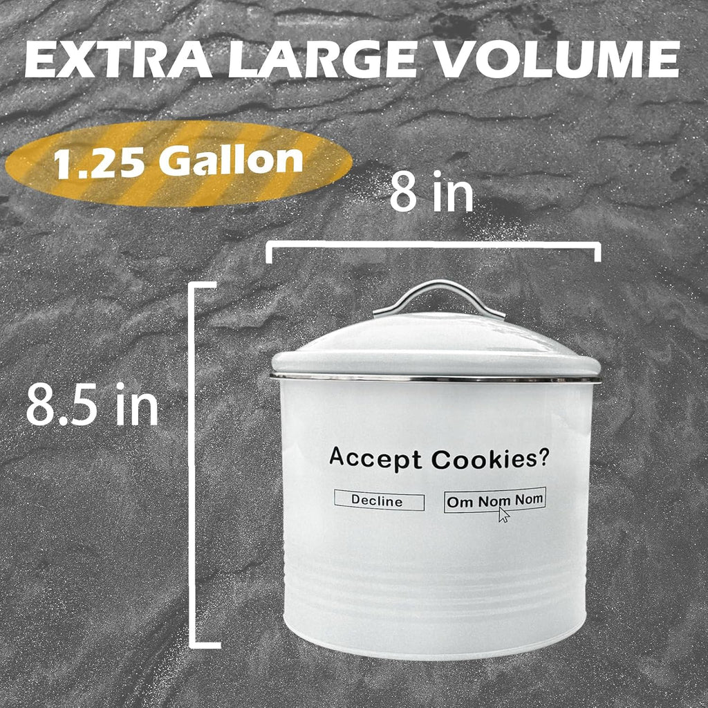 Unique Cookie Jars with Lids Airtight, Cute COOKIE TINS with Lids, Vintage Cookie Jars Counter Decorative, Large