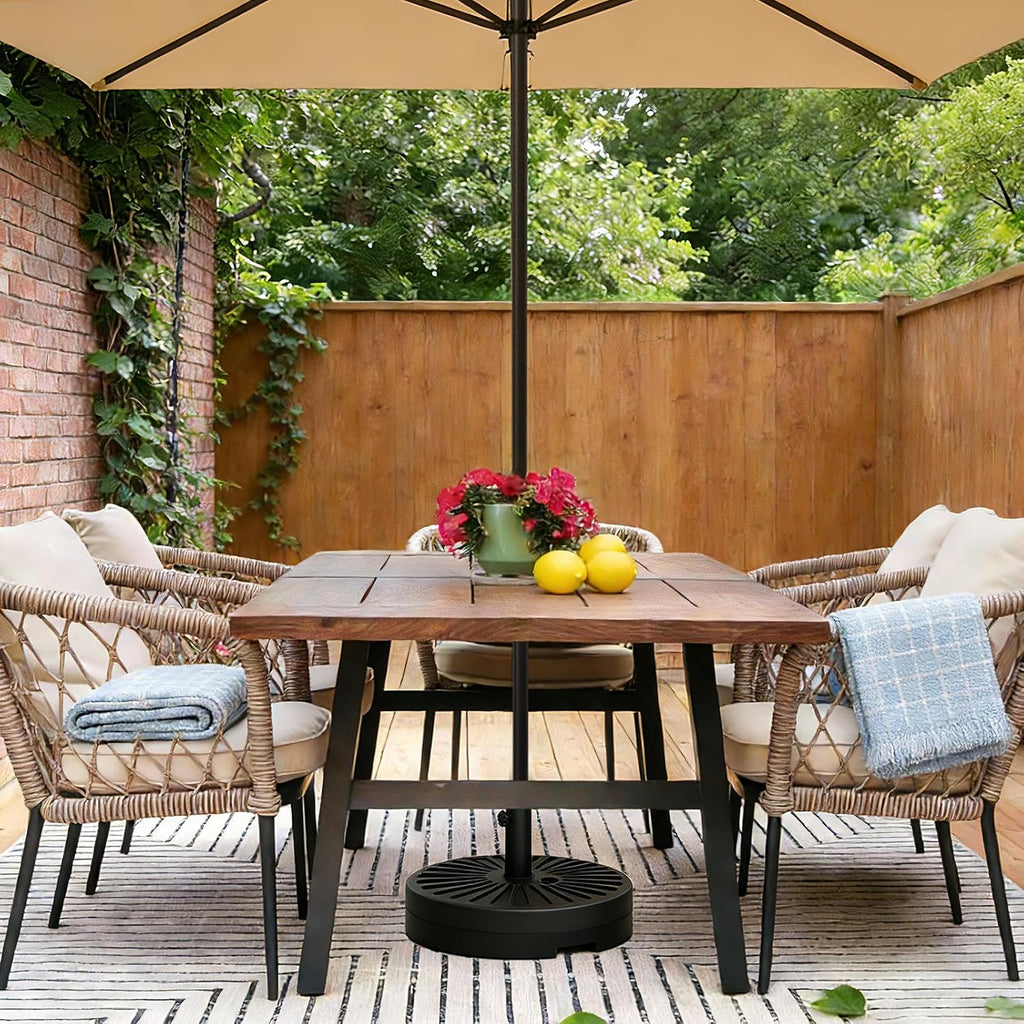 Patio Umbrella Stand, 20" 330LB Capacity Outdoor Umbrella Base with Adjustable Steel Pole Adapters Fits 1.5" to 2.1"