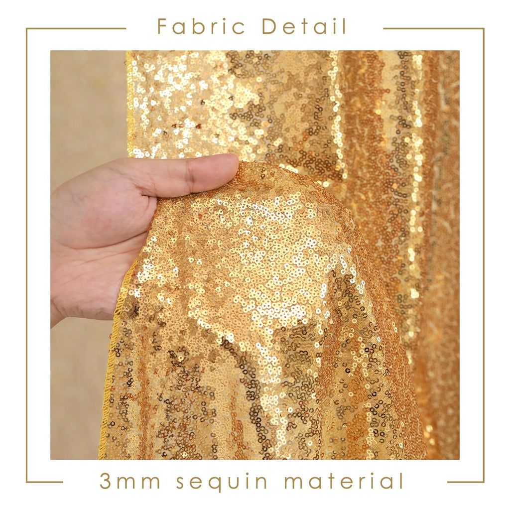 Gold Sequin Tablecloth 60"x102" Wedding Glitter Table Cloth