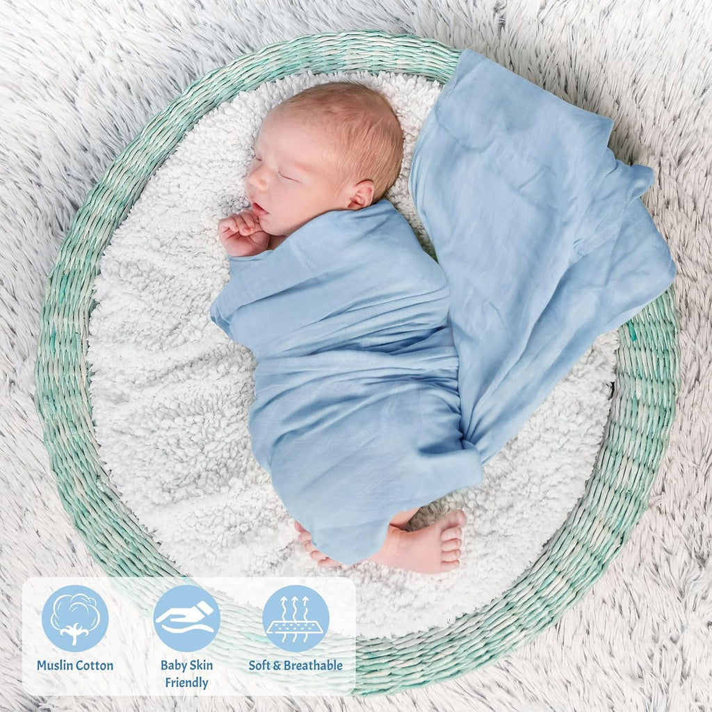 Baby Shower Gifts for Boys, Baby Boy Gifts & Newborn Essentials Bunny Lovey Security Blanket Wooden Milestone Card