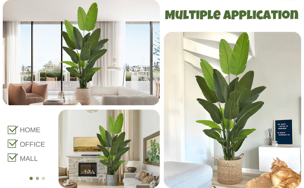 Artificial Bird of Paradise Tree 8FT 24 Leaves Tropical Palm