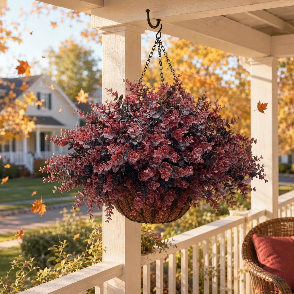 Fall Artificial Boxwood Plants Fake Greenery for Outdoor Outside Decoration