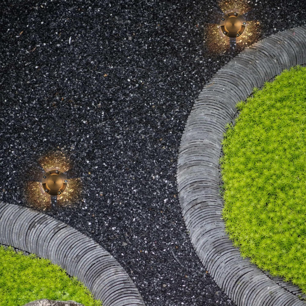 Brass Well Lights Landscape LED Low Voltage 12V Outdoor In Ground Lights Landscape Lighting for Deck and Garden