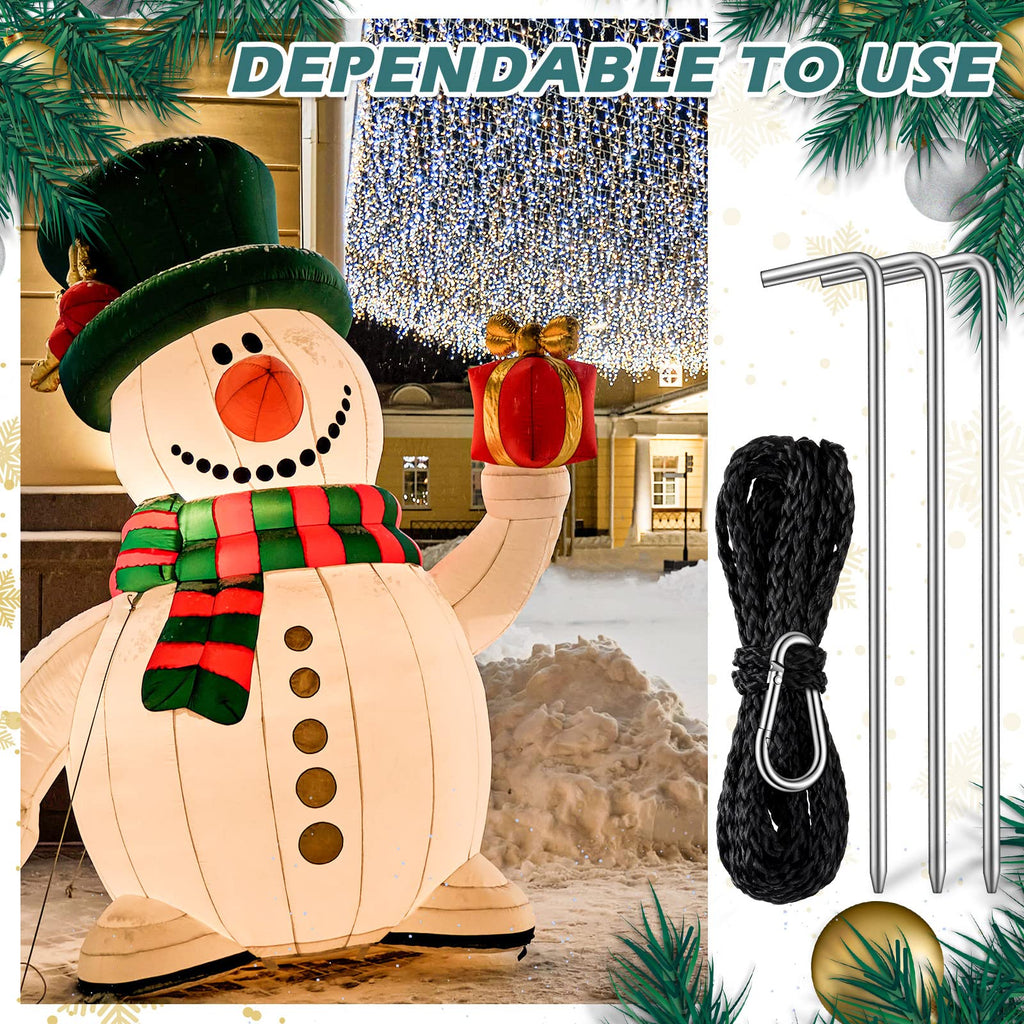 20 Pack Inflatable Stakes and Tethers Decorations Set with Hooks