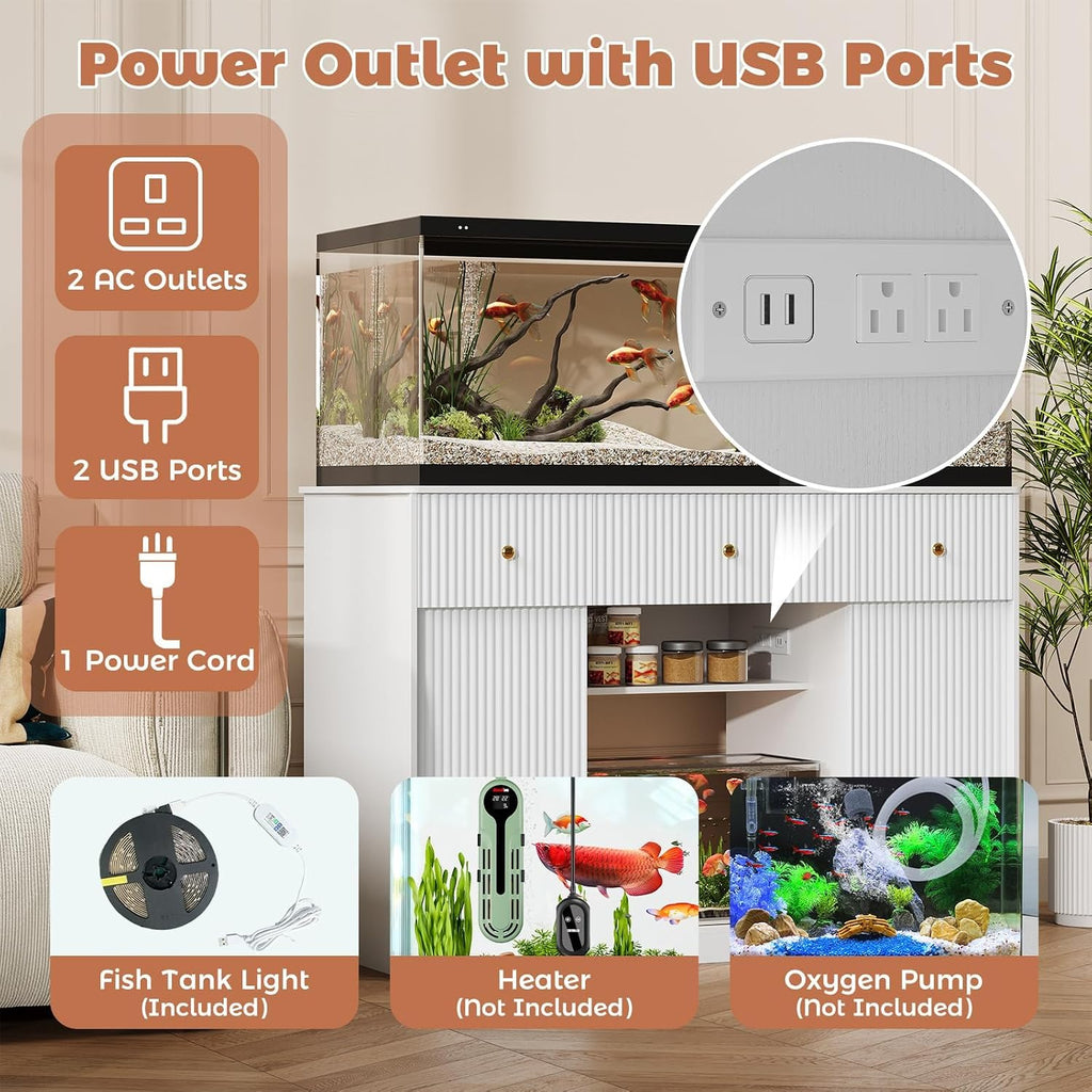 Aquarium Stand - 55-75 Gal, Power Outlet