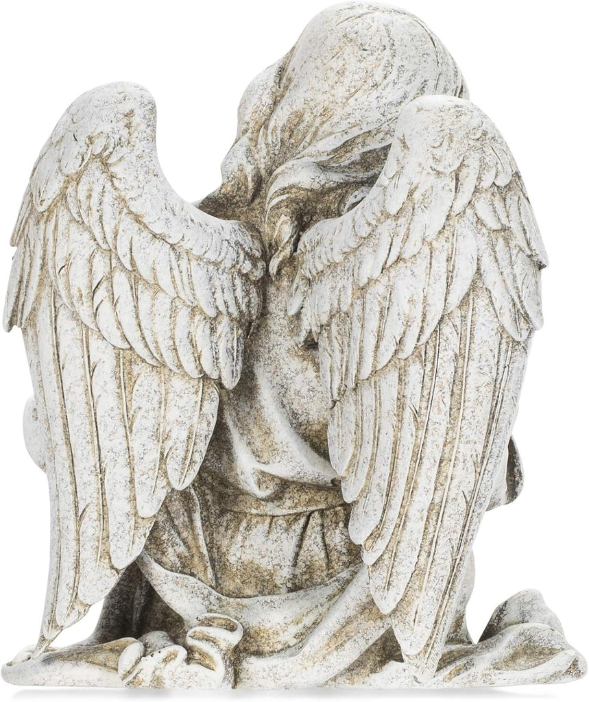 By , 12.75" H Sitting Angel Garden Statue, Outdoor Decor