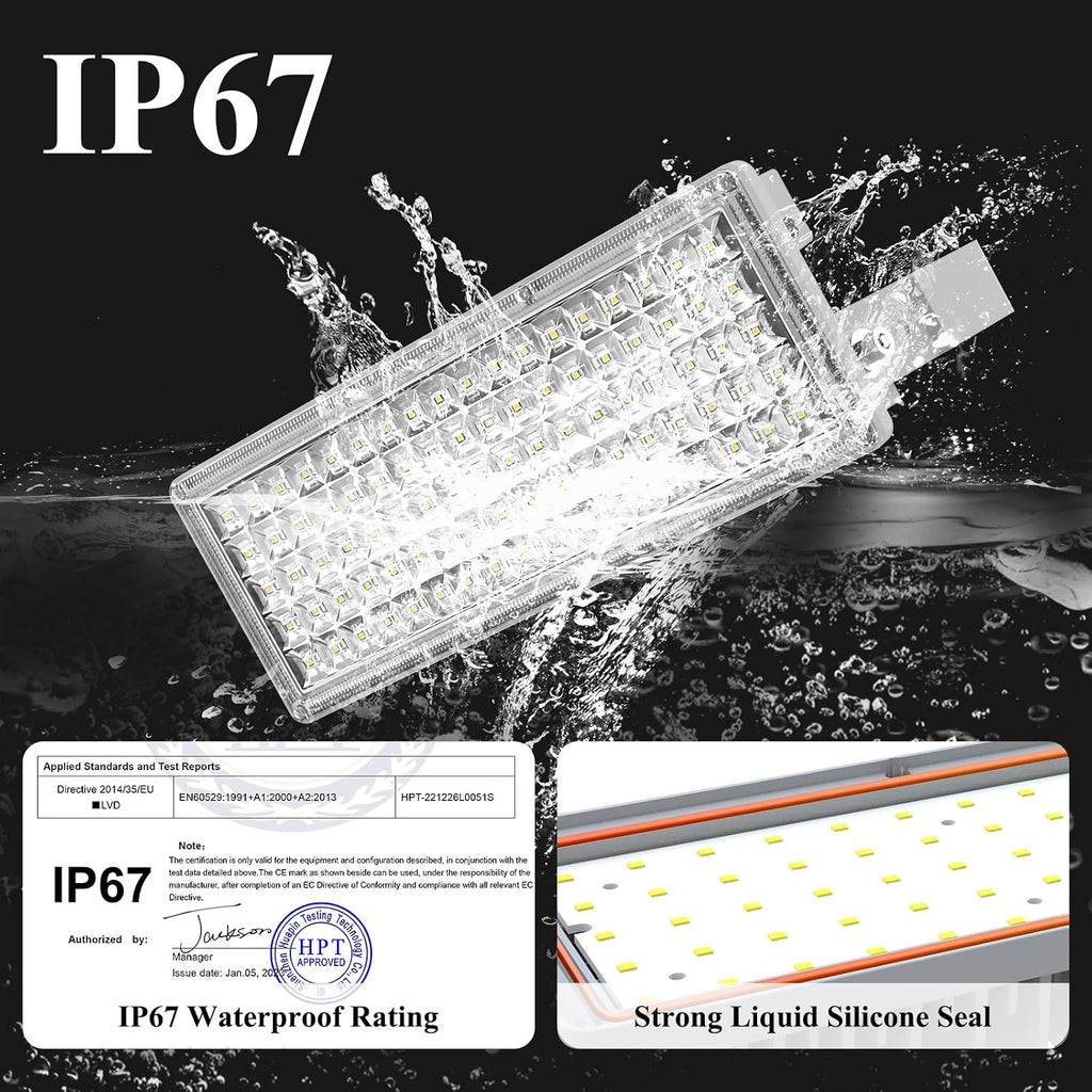 100W LED Flood Lights Outdoor 14000LM Arena Lights 6500K Stadium Lights IP67 Waterproof Exterior Parking Lot Light