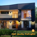 2-Pack Outdoor Light Fixtures, 100% Aluminium Waterproof Exterior Wall Lantern