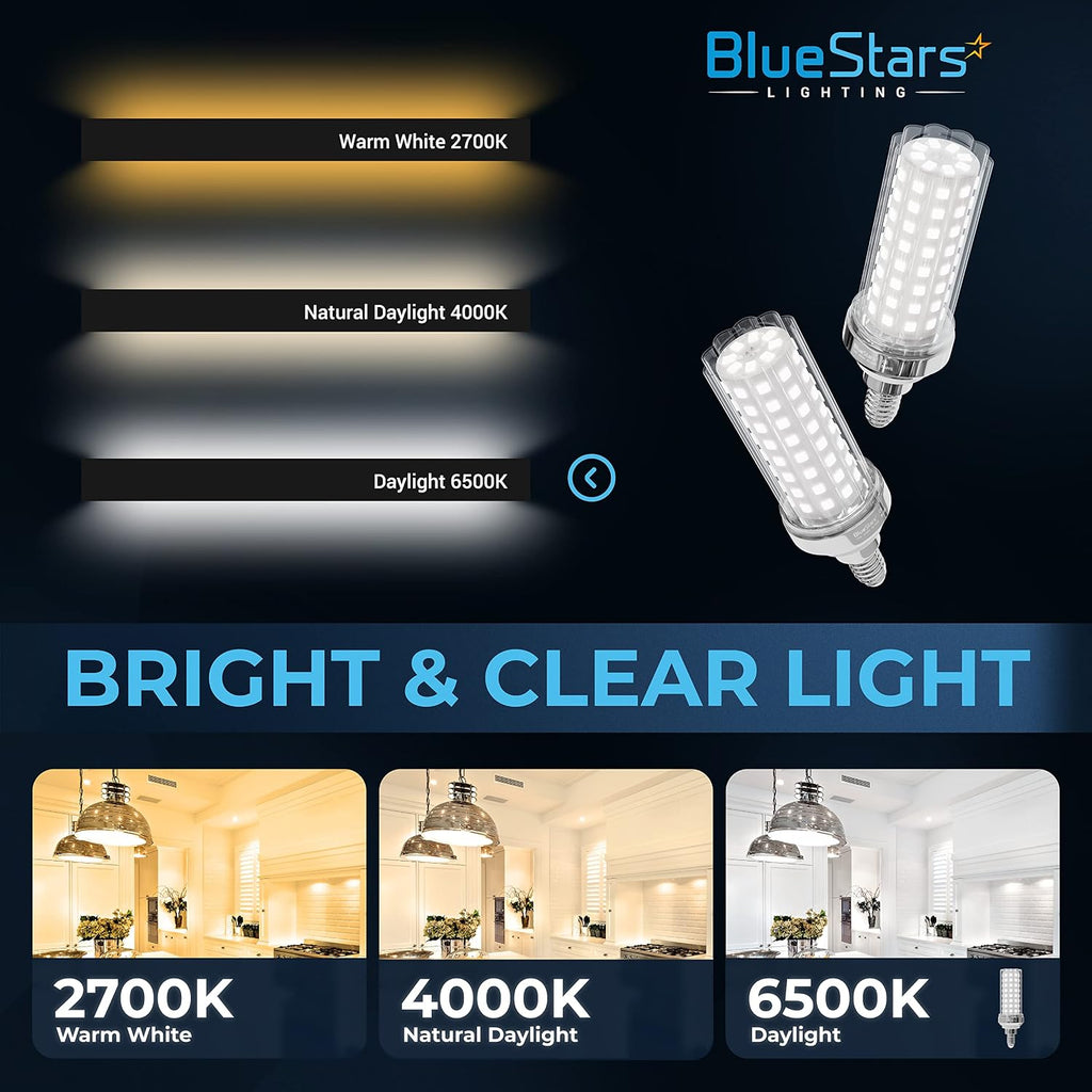 20W LED Corn Light Bulb 4.5in E12 Candelabra Base 150W Equivalent