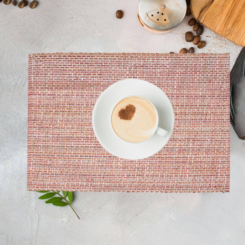 Two Tone Placemat Cotton Tablemat 14x20 (Set of 6) Fall