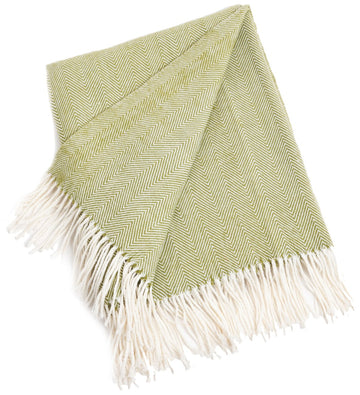 . Herringbone Throw, Grass, 50"x60"