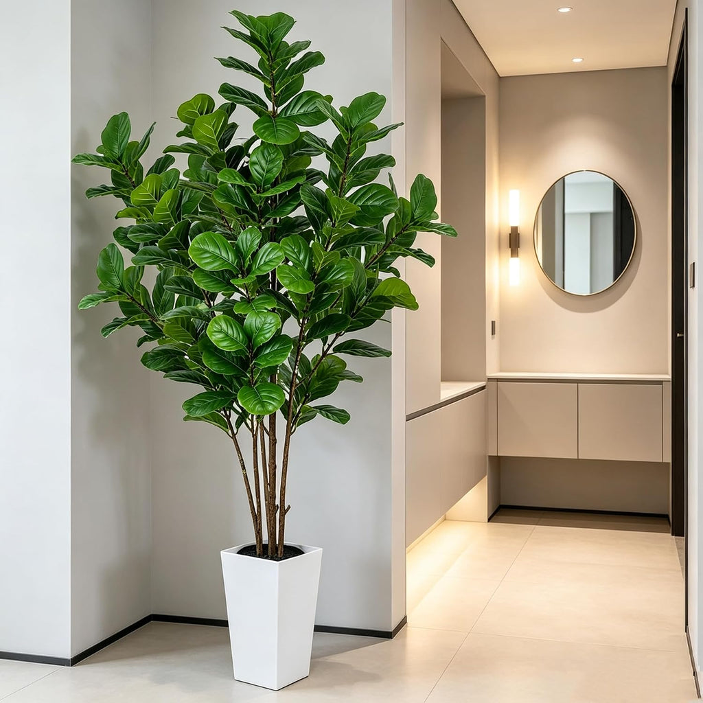 6FT Artificial Fiddle Leaf Fig Tree Tall Fake Green Plants Indoor