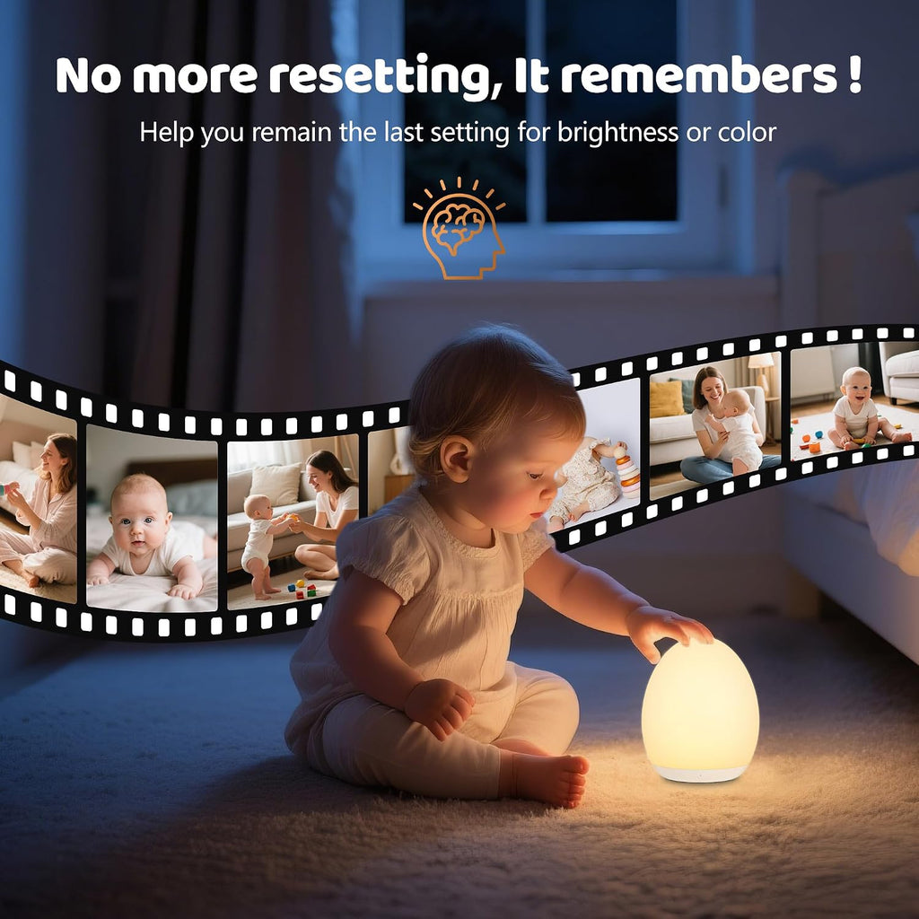 Night Light for Kids, 7 Colors Changing Egg Light
