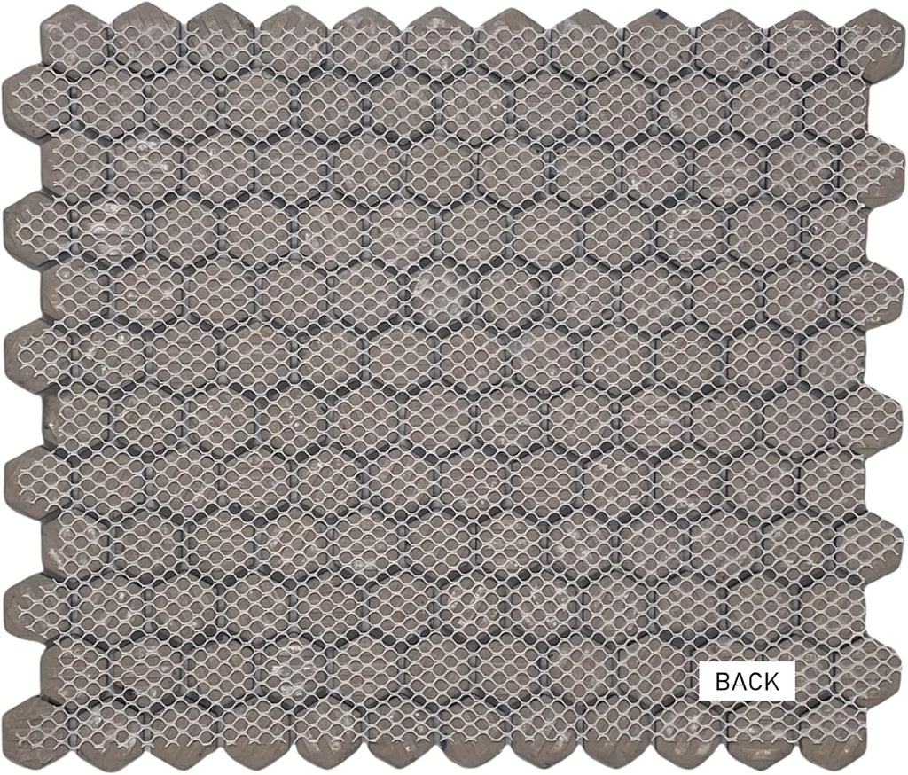 Hexagon Cobalt Blue Porcelain Mosaic Wall Floor Tile Glossy Look 1'' inch (Box of 10 Sheets) Backsplash, Bathroom