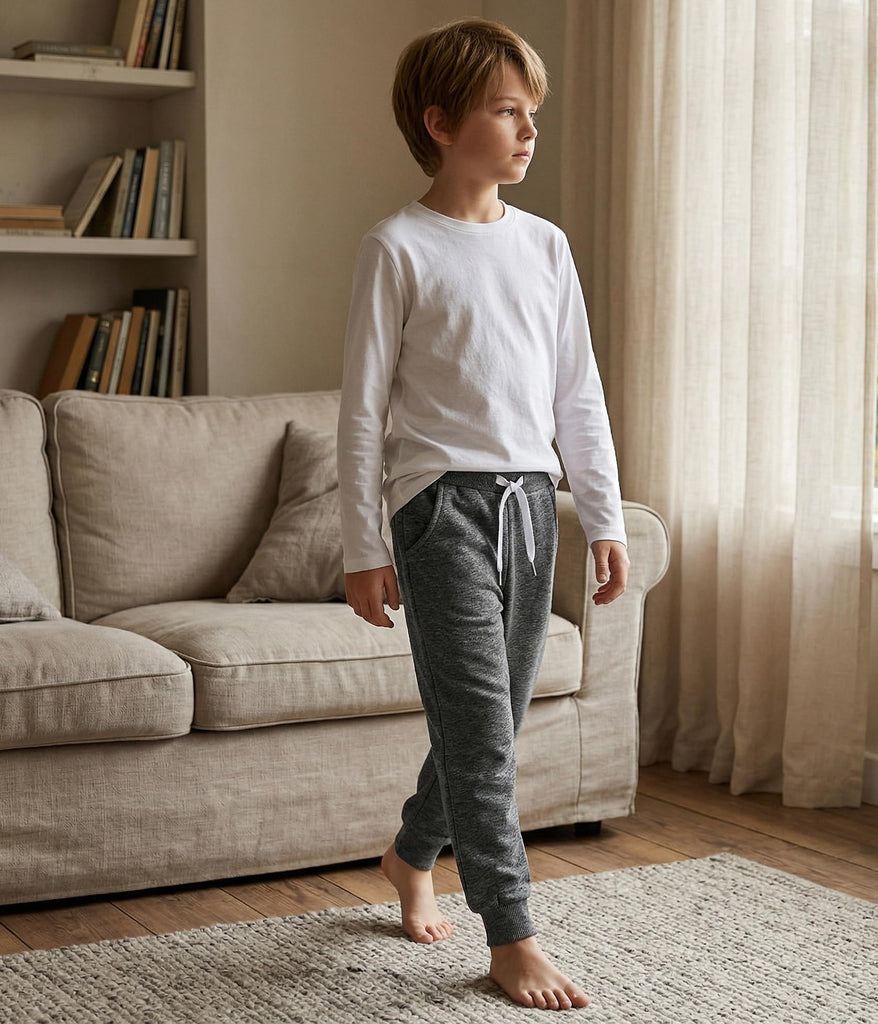 Baby Boys Pants Sweatpants 4 Pack Cotton Pull On Jogger Pants Navy/Light Gray/Black/Dark Gray