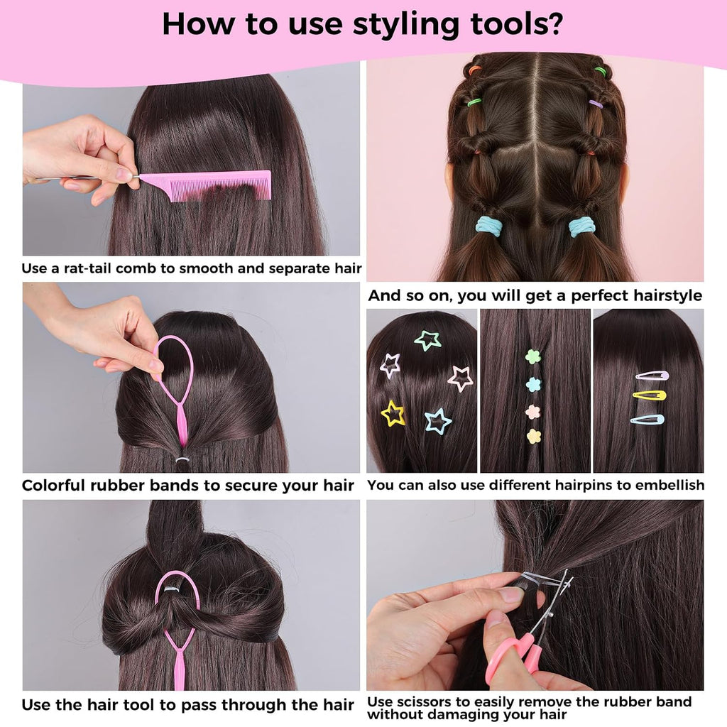 Hair Accessories for Little Girls Toddlers 2065 PCS Hair Ties Clips Kit